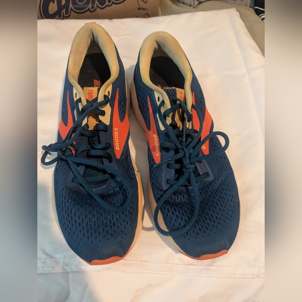 Brooks Trace 3 120401-1B-487 Sneaker Women's US 9 Navy Blue Orange Running Shoes